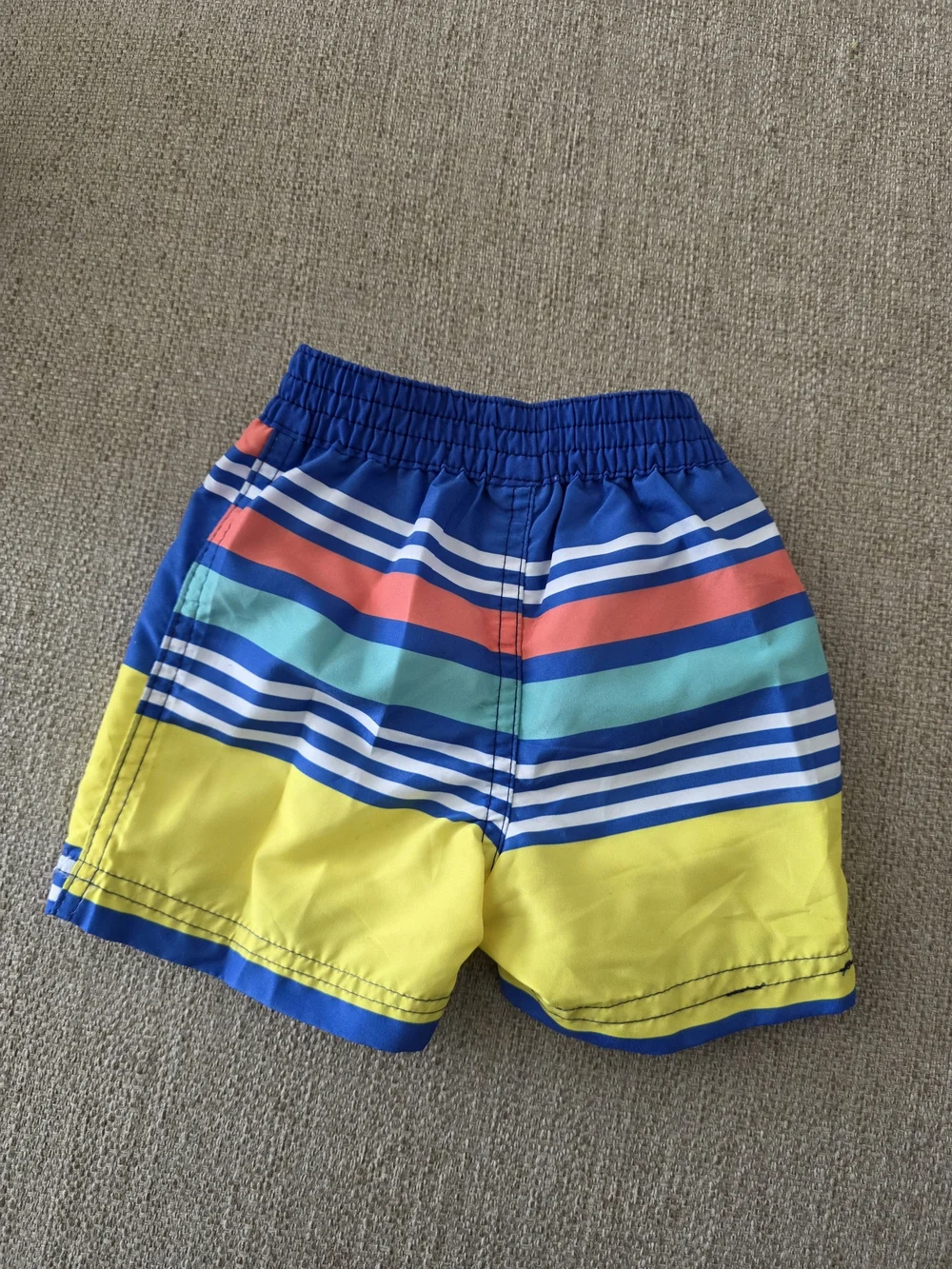 Kids Yellow 'Surf All Day' Long-Sleeve Rashguard & Blue Swim Shorts Set